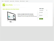Tablet Screenshot of clientcentre.growmedia.com.au